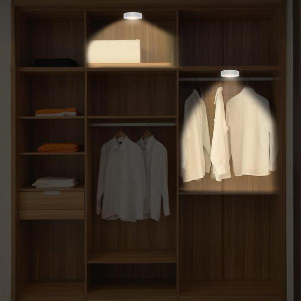 Warm White white ultra thin Wireless led puck light