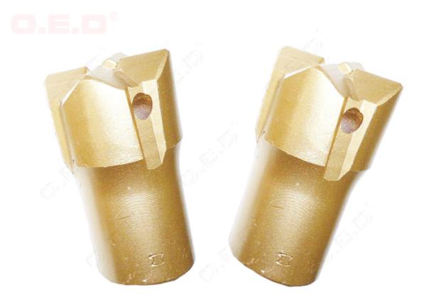 Quality High Performance Threaded Button Bits Rock Drilling Tools , R32 R38 Tapered Cross Bit for sale