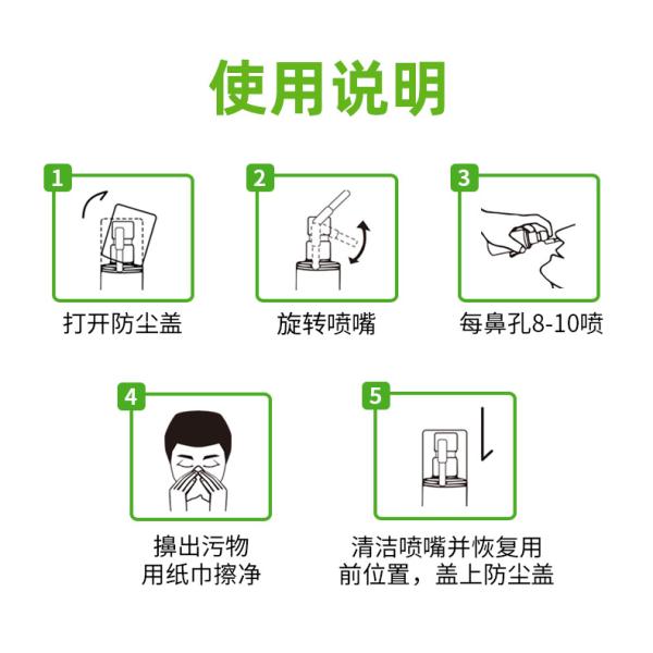 Chinese market Saline Mint Nasal Spray 50ml With 0.9%NaCl Mint Oil