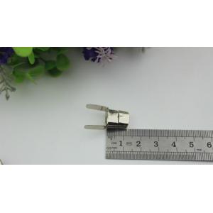 China handbag hardware silver color oval shape small twist turn lock