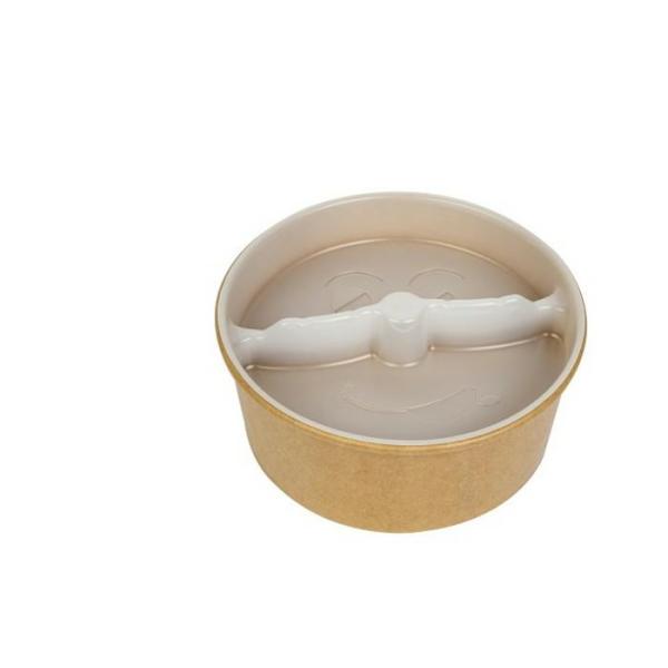 500ml Single Walled Disposable Paper Bowls With Lids For Food Packing