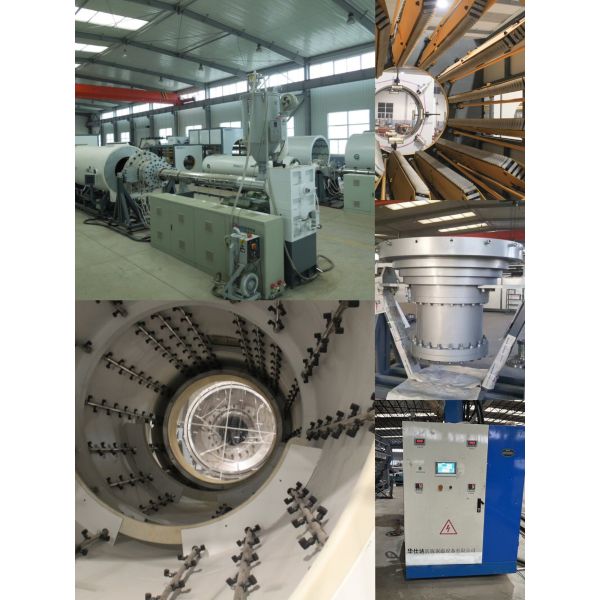 PE series vacuum calibrating method pre-insulated pipe outside casing extrusion line