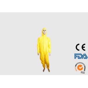 China Lightweight Disposable Protective Clothing Yellow Color For Pesticide Spraying on sale
