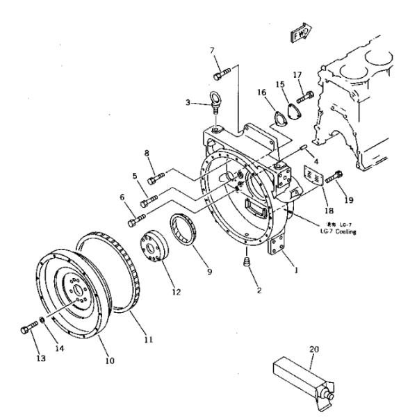 6150-21-4230 6150214230 Rear Seal Excavator Engine Parts Fitting For KOMATSU S6D125 S6D140