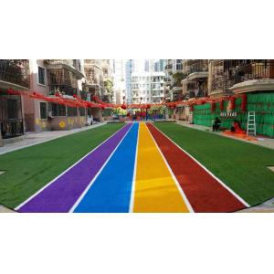 Fire Resistant Decorative Indoor Artificial Grass , Indoor Fake Grass For