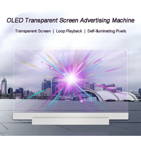 55 Inch Transparent OLED Advertising Machine For Interactive Advertising And Wayfinding