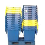 Large Plastic Storage Crates With Lids Nesting In Logistic Storage Box