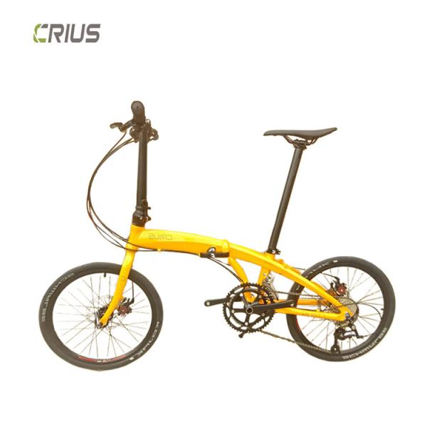Quality Crius 20" Aluminum Alloy Folding Exercise Bike With 9-Speed FSC Chain And SMN 4000 Shifer for sale