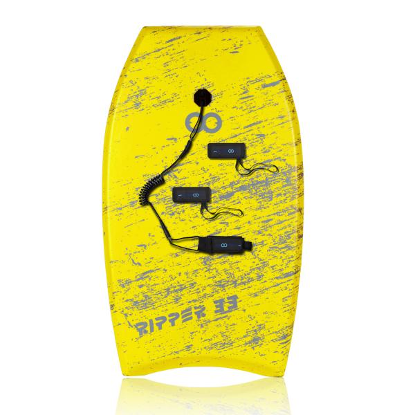 Custom Color and Logo Design Yellow 33 Inch Bodyboard for Surfing on Lakes Rivers