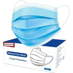 Wholesale Disposable Blue Face Mask, Soft On Skin, Pack Of 3-Ply Masks Facial Cover Elastic Earloops Great For Home, Office from china suppliers
