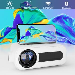 China 120 ANSI Portable Mini Led Projector , Home Movie Projector With 5G Wi Fi Version USB BT on sale