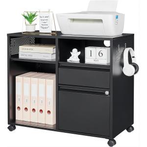 3 drawers black color lateral filing cabinet office furniture cabinet used in