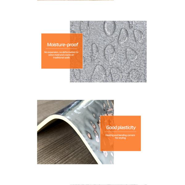 Waterproof And Fireproof Bamboo Charcoal Fiber Water Ripple Wall Panel With PUR Glue