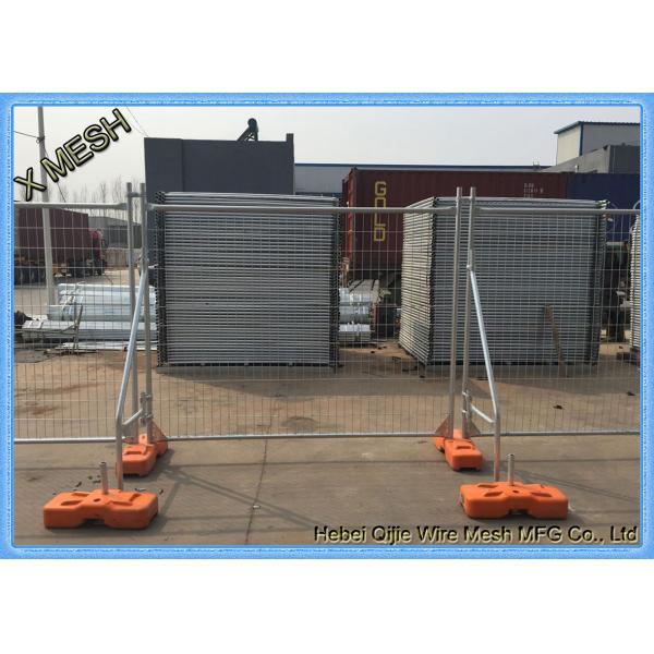 Quality Hot Dipped Galvanized 2.1m X 2.4m Temporary Mesh Fencing With Concrete Filled Plastic Feet for sale