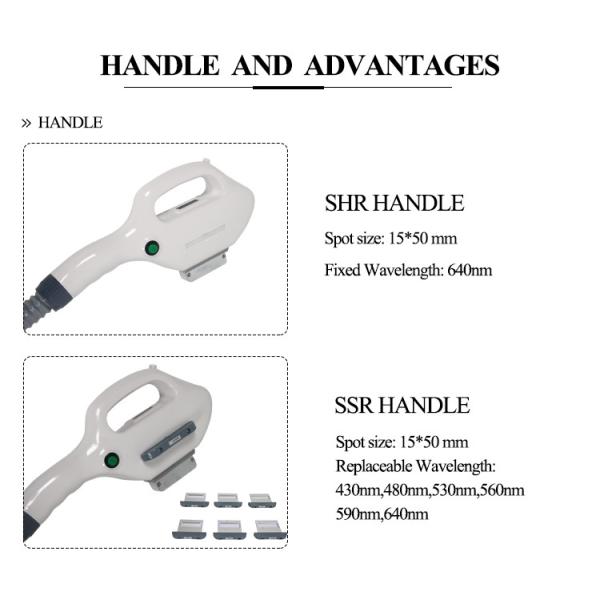 Two Handles IPL Opt Intense Pulsed Light Hair Removal Device For Skin Rejuvenation