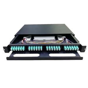 48F LC Multimode OM4 Pigtails Splicing 1U Fiber Optical Distribution Frame