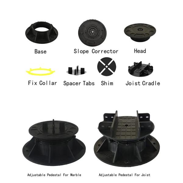 Recycled Plastic Adjustable Pedestal For Deck 45mm-80mm