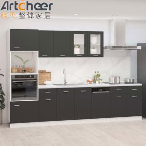 Particle Board Kitchen Cabinets in Industrial Style with Artificial Quartz