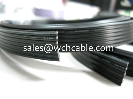 UL2468 PVC Flat Ribbon Cable AWG24 PH1.50 PH2.54 RoHS & Reach Compliant 80C 300V