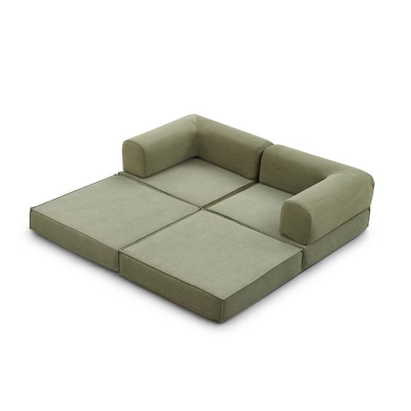 Vacuum Compressed Sofa Bed In Box Modular Sponge Filling Unpacking Friendly Apartment Living Furniture