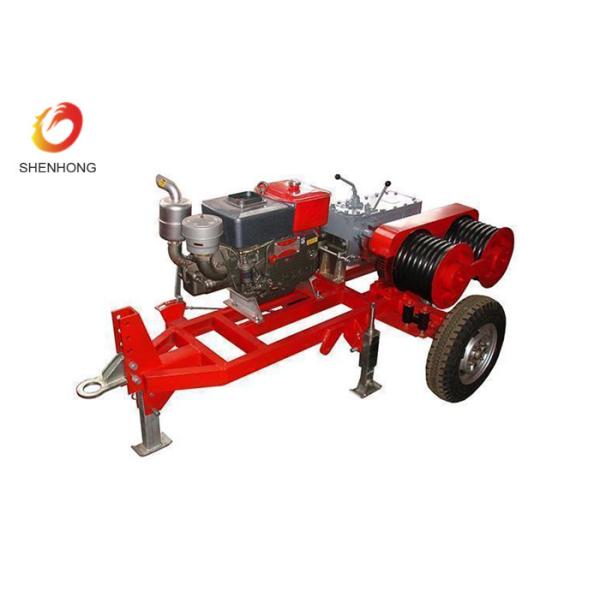 Quality Five Ton Dual Bull Wheel Powered Diesel Winch For Pulling And Tensioning Lines for sale