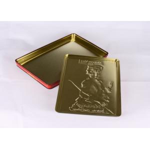 Large Rectangle Metal Fancy Food Packaging Tins Silver Lacquer Inside
