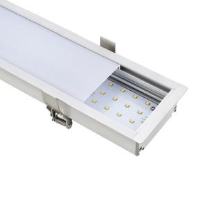 Custom Recessed LED Linear Strip Light 440lm Aluminum Ceiling Mount