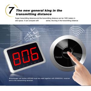 HCM310 Newest 360 degrees all-round waterproof restaurant wireless service call