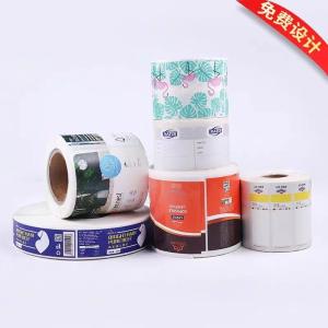 Waterproof Custom Printed Sticker , Self Adhesive Vinyl Roll Bottle Packaging