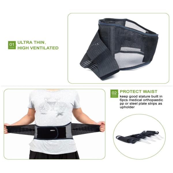 Tourmaline Self Heating Waist Support Belt Breathable Waist Belt Medical