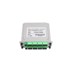 China Optical Distribution Network (ODN) 1260 to 1625 nm All Wavelength Even Split Ratio LGX G.657A2 1/2x16 PLC Splitter on sale