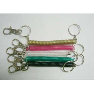 Stretchable Black Spring Key Coil Clips Colorful Blub Plastic Hook and Snap Hook