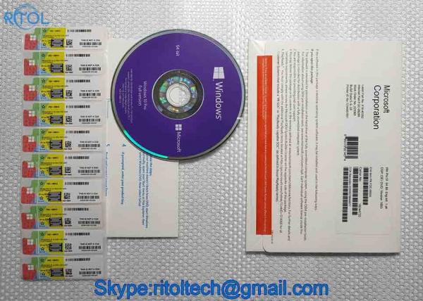 Quality English / Korean Microsoft Windows 10 Professional 64 Bit DVD OEM License Operating System for sale