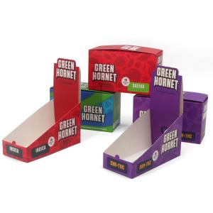Promotional Shelf Ready Packaging Tear Away Folding Cardboard Counter Snack