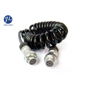 Black 7 Pin Rear View Camera Cable Kits For Trailer Camera Video System