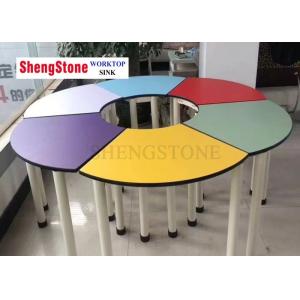 Multi Color Desks And Chairs Compact HPL Panels For Kindergartens And Tutorial