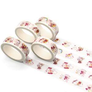 No Residue Printed Japanese Washi Paper Tape For Stationery