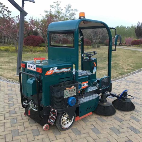 Energy Type Pure Electric Five Brush Full Power Driven 4 Wheels Steering Street Sweeper Machine