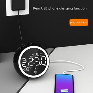 Small Bluetooth Portable Clock Radio With Dual Alarm Function