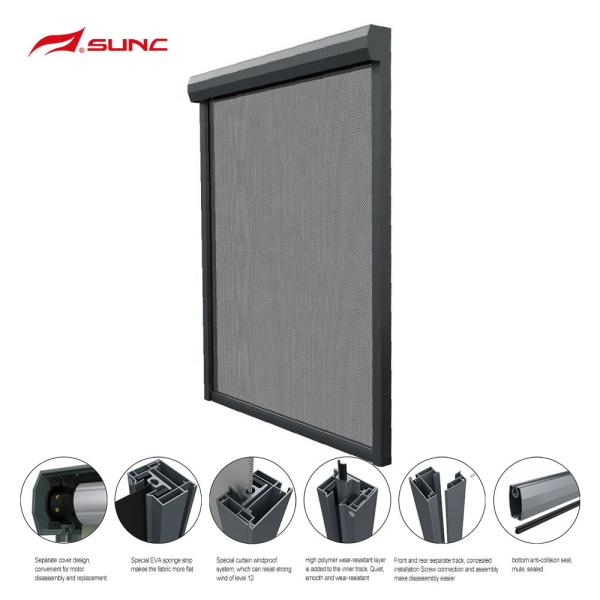 DIY Outdoor Partition Roller Blinds / Motorized Patio Blinds with Adjustable