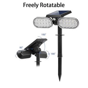 Double Heads Foldable Waterproof LED Garden Lights IP65 Outdoor Motion Sensor