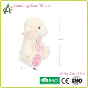 No Irritation 20cm PP Cotton PV Velvet Sheep Plush Toy