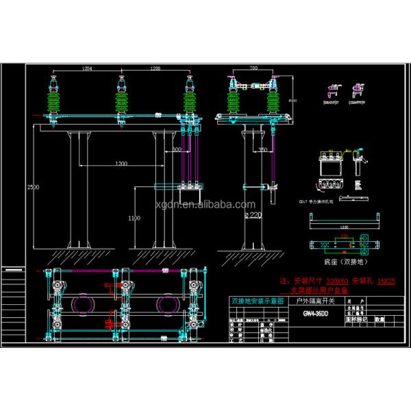 High Reliability High Voltage Disconnect Switch Manually/Automatically Operated