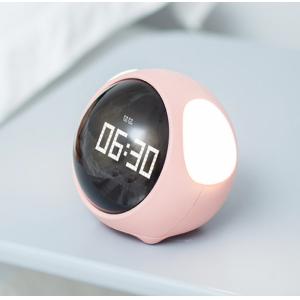 Circular 2.5W Kids Alarm Clock , 1500mAh Touch Light Alarm Clock Sound Control