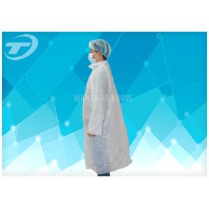 PE Disposable Visitor Coats By Polyethylene Fabric CE Certificated