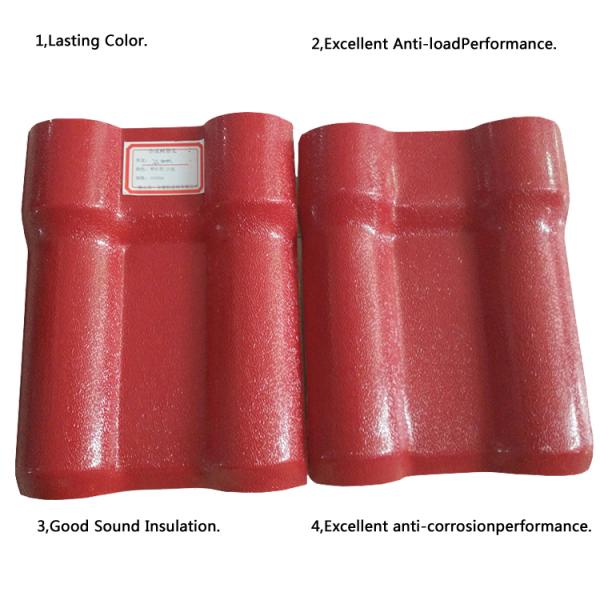 Waterproof Plastic Traditional Chinese Roof Tiles 2.3-3.0mm Thick