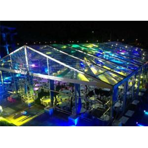 Fire / Water Proof Transparent Tent Fabric Clear Event Tents 20m * 50m