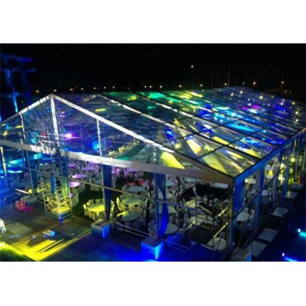 Fire / Water Proof Transparent Tent Fabric Clear Event Tents 20m * 50m