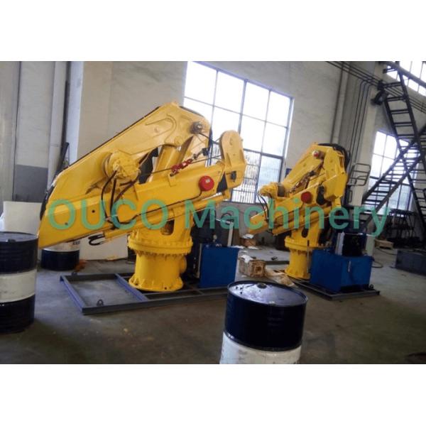 Vessel Hydraulic Deck Crane Folding Boom High Efficiency Low Power Consumption