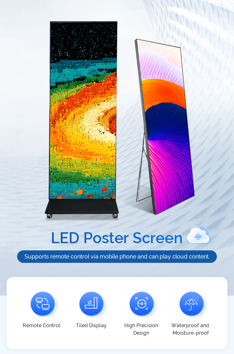Professional Customized Remote Control Indoor LED Advertising Panel Digital Display Screen